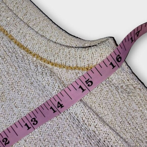 Vtg St. John Sweater Sz P Cream Gold Luxe Sleeveless Sport by Marie Gray - Picture 8 of 10